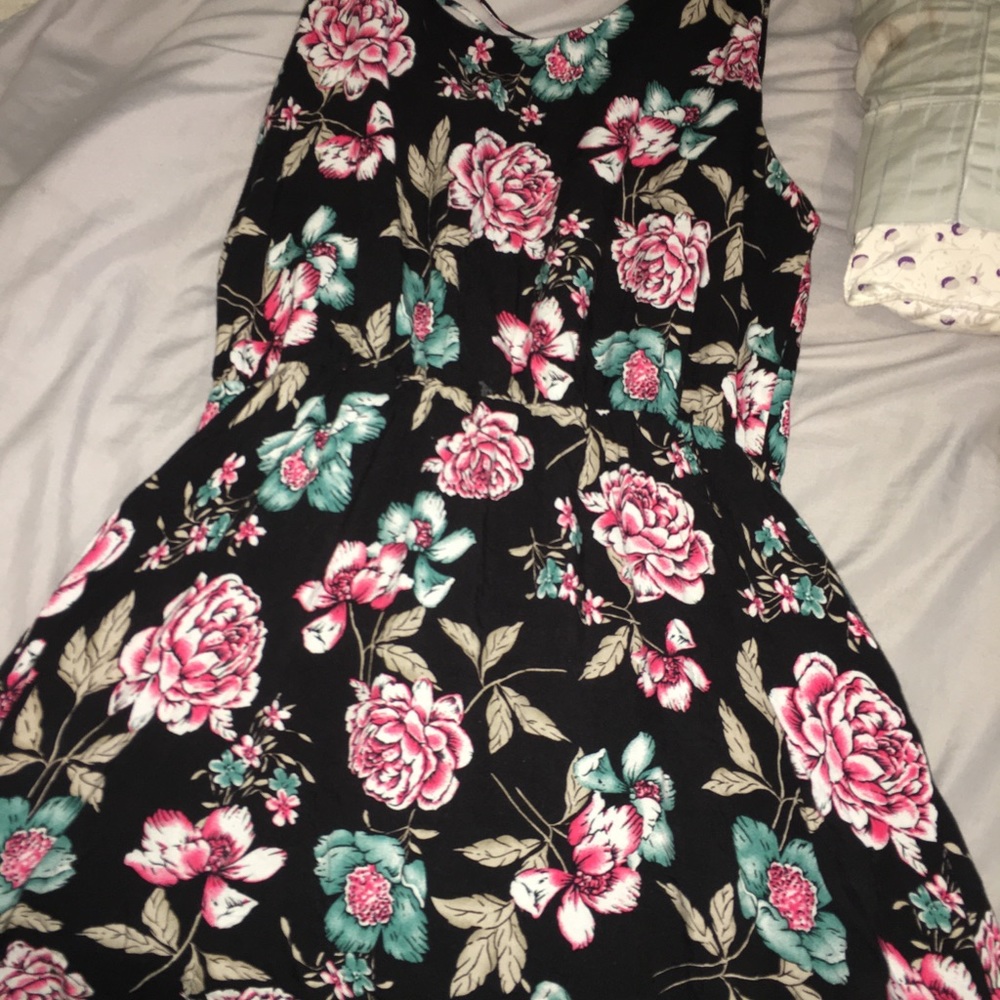 Floral print mini dress